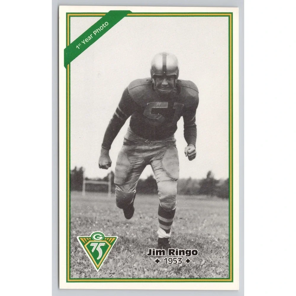 Jim Ringo 51‎ Green Bay Packers 1953 Football Card WI Postcard